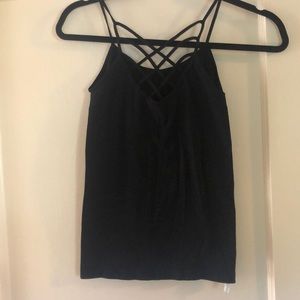 Aqua strap oh black cami
